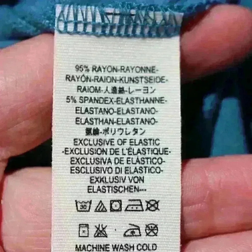 FREE PEOPLE Teal Floral Off The Shoulder Smock Wide Sleeve Shirt Top Women Small - Picture 10 of 10